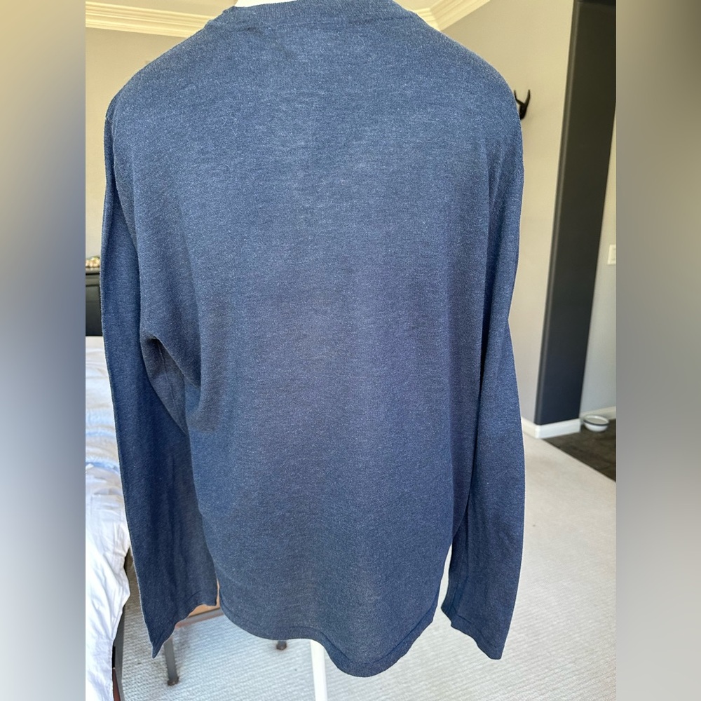 Inhabit blue lightweight crewneck sweater, size XL - Picture 4 of 10